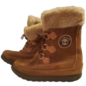 Timberland Women's Mukluk Style Tan Winter Boots - Sz 8.5